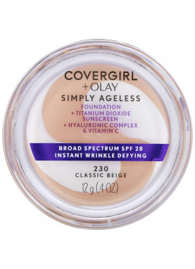 Covergirl, Olay Simply Ageless Foundation, 230 Classic Beige, .4 oz (12 g)