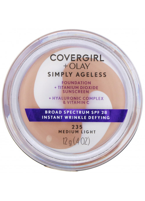 Covergirl, Olay Simply Ageless Foundation, 235 Medium Light,  .4 oz (12 g)