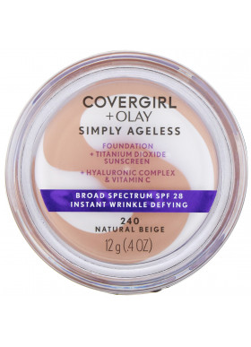 Covergirl, Olay Simply Ageless Foundation, 240 Natural Beige,  .4 oz (12 g)