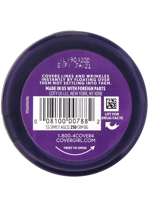 Covergirl, Olay Simply Ageless Foundation, 250 Creamy Beige, .4 oz (12 g)