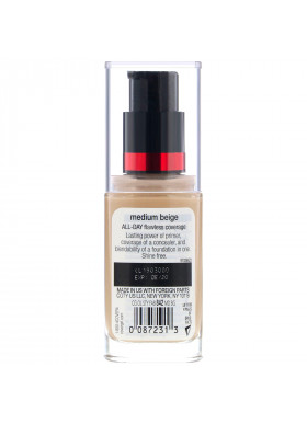 Covergirl, Outlast All-Day Stay Fabulous, 3-in-1 Foundation, 842 Medium Beige, 1 fl oz (30 ml)