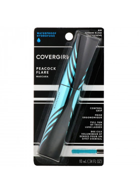 Covergirl, Peacock Flare, Waterproof Mascara, 820 Extreme Black,  .34 fl oz (10 ml)