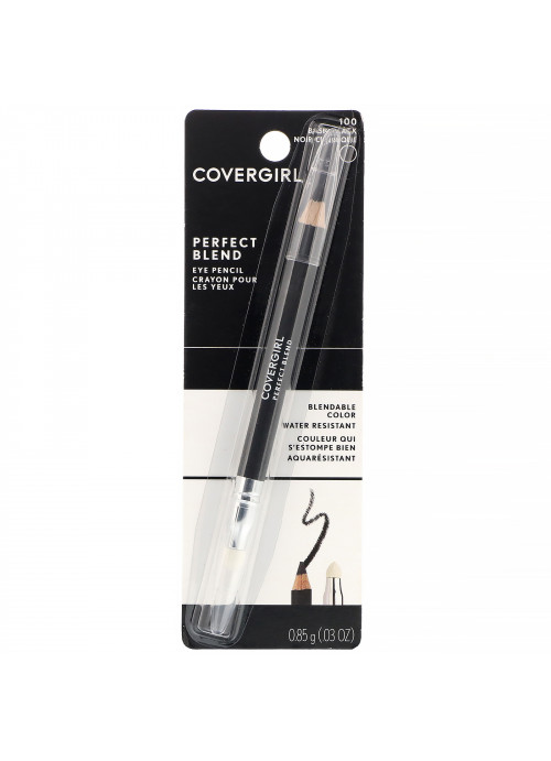 Covergirl, Perfect Blend, Eye Pencil, 100 Basic Black,  .03 oz (.85 g)