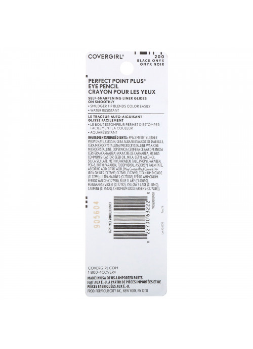 Covergirl, Perfect Point Plus, Eye Pencil, 200 Black Onyx,  .008 oz (0.23 g)