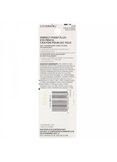 Covergirl, Perfect Point Plus, Eye Pencil, 215 Grey Khaki, .008 oz (0.23 g)