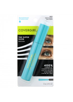 Covergirl, The Super Sizer, Waterproof Mascara, 825 Very Black, .4 fl oz (12 ml)