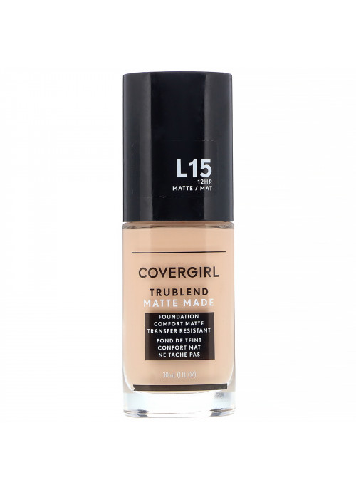 Covergirl, Trublend, Matte Made Foundation, L15 Porcelain, 1 fl oz (30 ml)