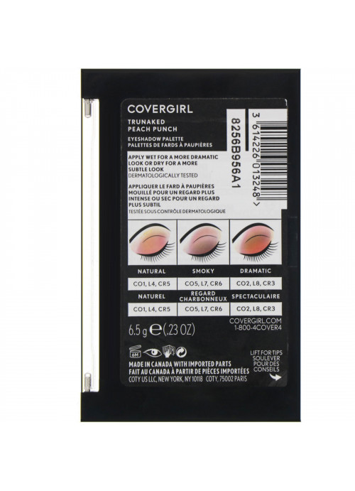 Covergirl, Trunaked, Eyeshadow Palette, Peach Punch, .23 oz (6.5 g)