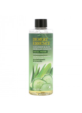 Desert Essence, Micellar Cleansing Facial Water, Cucumber & Aloe, 8 fl oz (237 ml)