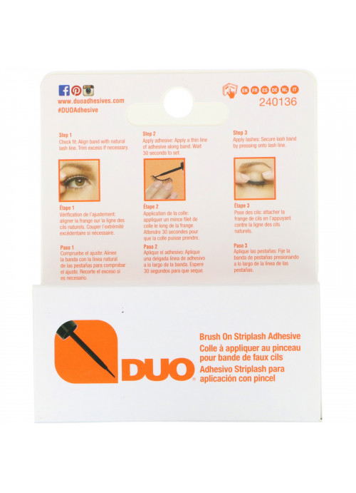 DUO, Brush On Striplash Adhesive, Dark Tone, 0.18 oz (5 g)