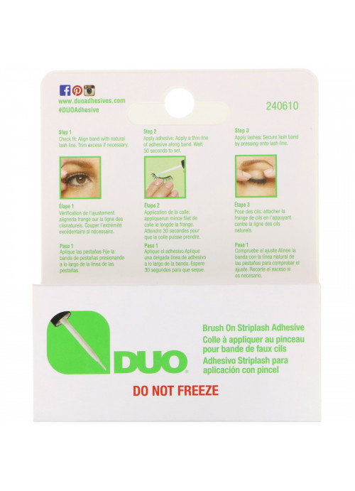 DUO, Brush On Striplash Adhesive, White/Clear,  0.18 oz (5 g)