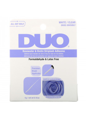 DUO, Rosewater & Biotin Striplash Adhesive, White/Clear, 0.18 oz (5 g)