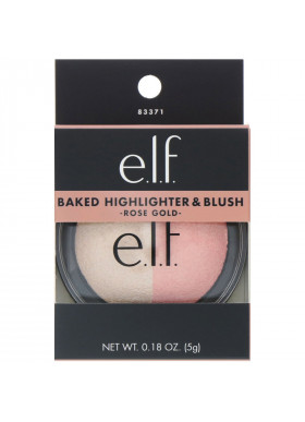E.L.F., Baked Highlighter & Blush, Rose Gold, 0.18 oz (5 g)