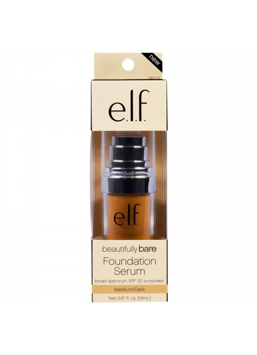 E.L.F., Beautifully Bare Foundation Serum, SPF 25, Medium/Dark, 0.47 fl oz (14 ml)