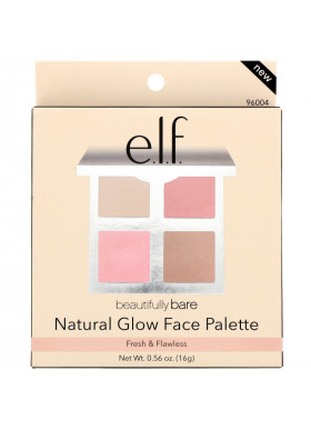 E.L.F., Beautifully Bare, Natural Glow Face Palette, Fresh & Flawless , 0.56 oz (16 g)