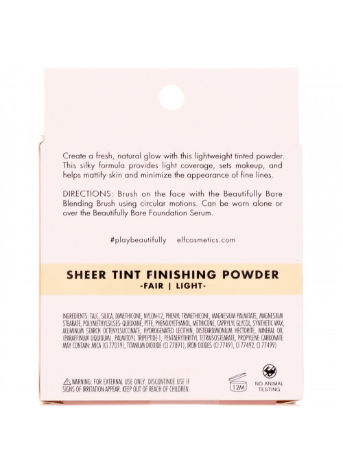 E.L.F., Beautifully Bare, Sheer Tint, Finishing Powder, Fair/Light, 0.33 oz (9.4 g)