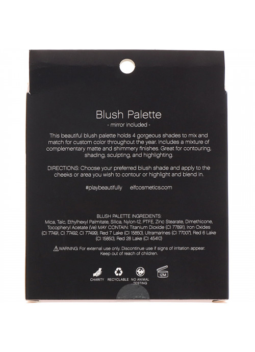 E.L.F., Blush Palette, Dark, Powder, .56 oz (16 g)
