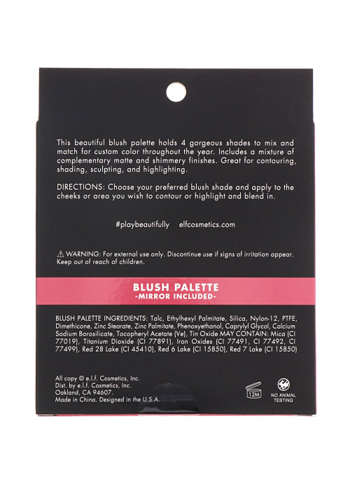 E.L.F., Blush Palette, Light, Powder, 0.48 oz (13.6 g)