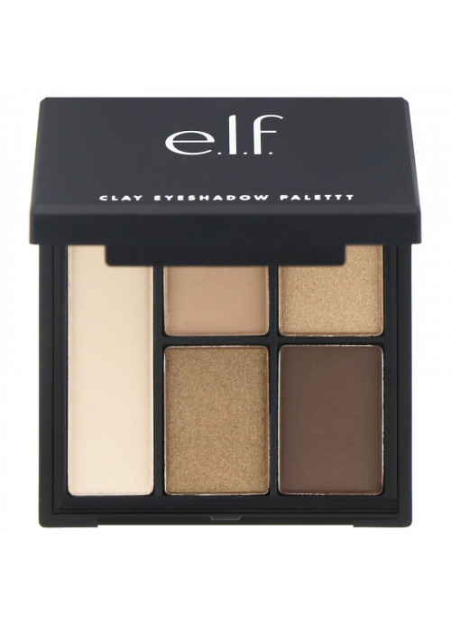 E.L.F., Clay Eyeshadow Palette, Necessary Nudes, 0.26 oz (7.5 g)
