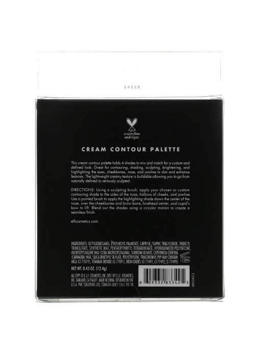 E.L.F., Cream Contour Palette, 4 Shades, 0.43 oz (12.4 g)