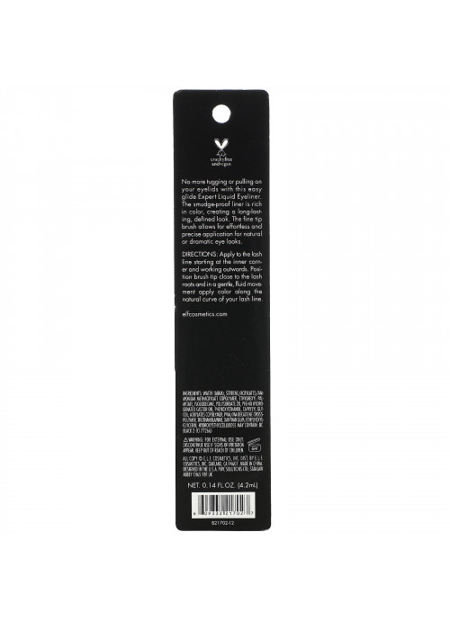 E.L.F., Expert Liquid Eyeliner, Jet Black, 0.14 fl oz (4.2 ml)
