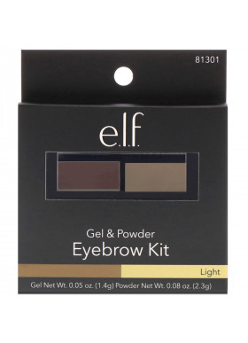E.L.F., Eyebrow Kit, Gel & Powder, Light, 0.05 oz (1.4 g), 0.08 oz (2.3 g)