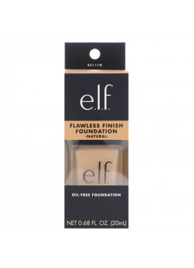 E.L.F., Flawless Finish Foundation, Oil Free, Natural, 0.68 fl oz (20 ml)