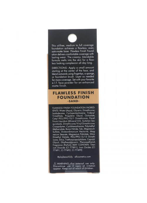 E.L.F., Flawless Finish Foundation, Oil Free, Sand, 0.68 fl oz (20 ml)