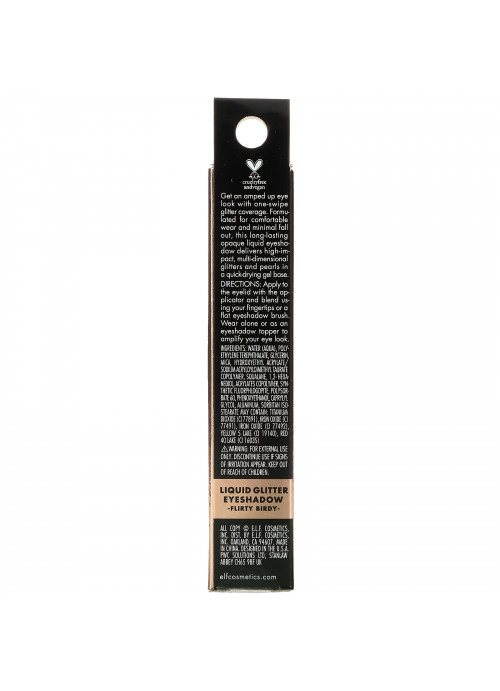 E.L.F., Liquid Glitter Eyeshadow, Flirty Birdy, 0.1 fl oz (3 ml)
