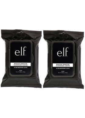 E.L.F., Makeup Remover Cleansing Cloths, 2 Pack, 20 Pre-Moistened Cloths Each