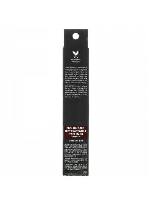E.L.F., No Budge Retractable Eyeliner, Waterproof, Coffee, 0.006 oz (0.18 g)