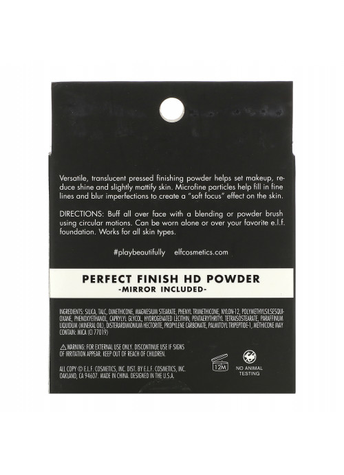 E.L.F., Perfect Finish HD Powder, Clear, 0.28 oz (8 g)