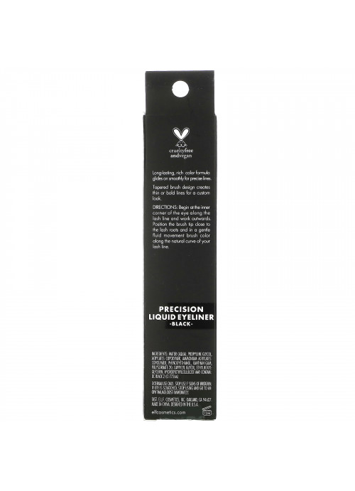 E.L.F., Precision Liquid Eyeliner, Black, 0.13 fl oz (3.5 ml)