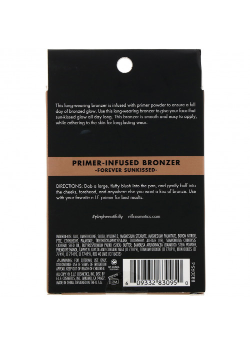 E.L.F., Primer-Infused Bronzer, Forever Sunkissed, 0.35 oz (10 g)
