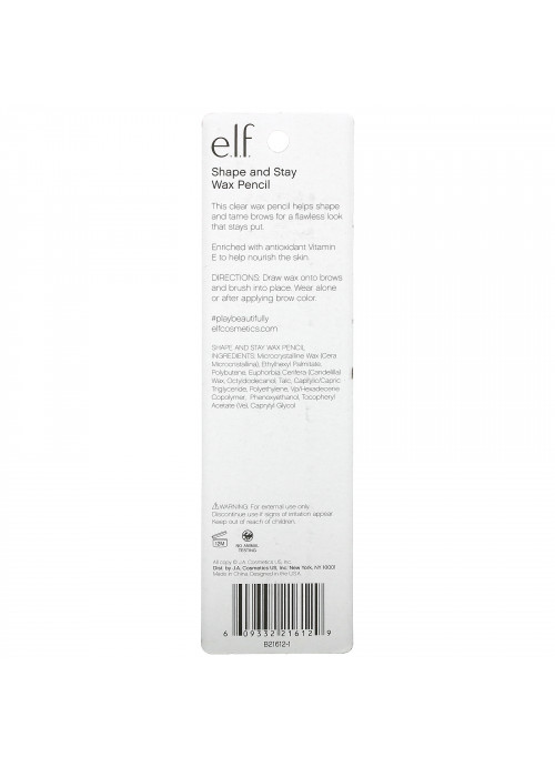 E.L.F., Shape and Stay Wax Pencil, Clear, 0.04 oz (1.4 g)