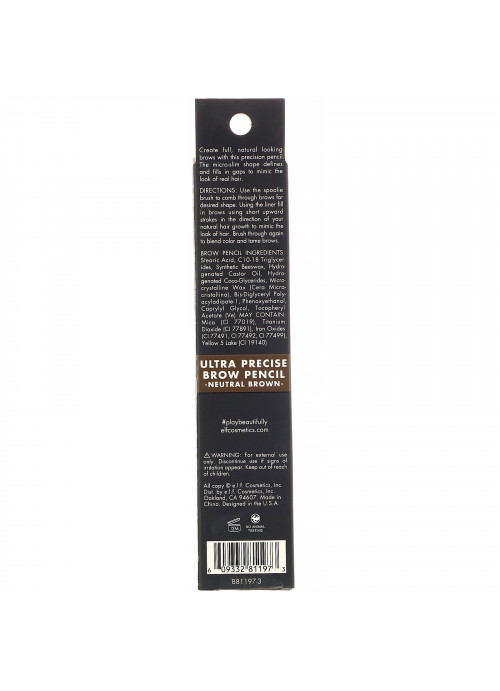 E.L.F., Ultra Precise Brow Pencil, Neutral Brown,  0.002 oz (0.05 g)