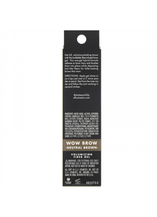 E.L.F., Wow Brow Gel, Neutral Brown, 0.12 oz (3.5 g)
