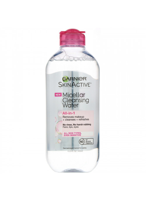 Garnier, SkinActive, Micellar Cleansing Water, All-in-1 Makeup Remover, All Skin Types, 13.5 fl oz (400 ml)