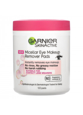 Garnier, SkinActive, Micellar Eye Makeup Remover Pads, 100 Pads