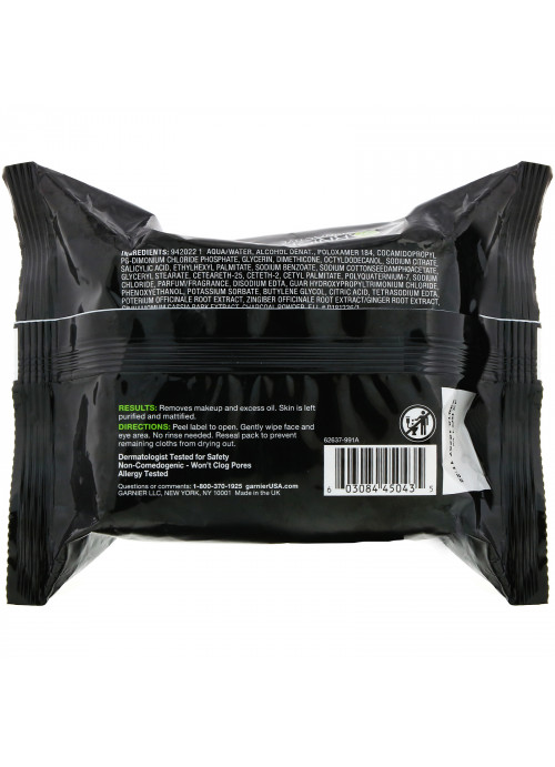 Garnier, SkinActive, Purifying Oil-Free Towelettes, 25 Wet Towelettes