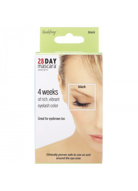Godefroy, 28 Day Mascara, Eyelash Gel Tint Kit, Black, 25 Application Kit