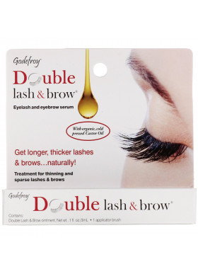 Godefroy, Double Lash & Brow, Eyelash and Eyebrow Serum, 0.1 fl oz (3 ml)