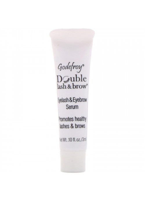 Godefroy, Double Lash & Brow, Eyelash and Eyebrow Serum, 0.1 fl oz (3 ml)