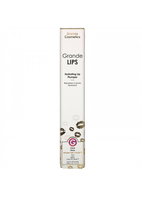 Grande Cosmetics, GrandeLips, Hydrating Lip Plumper, Clear Gloss, 0.08 fl oz (2.4 ml)