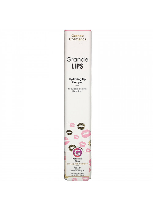 Grande Cosmetics, GrandeLips, Hydrating Lip Plumper, Pale Rose Gloss, 0.08 fl oz (2.4 ml)