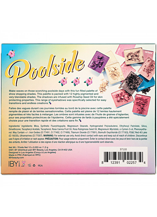 IBY Beauty, Eyeshadow Palette, Poolside, 0.636 oz (18 g)