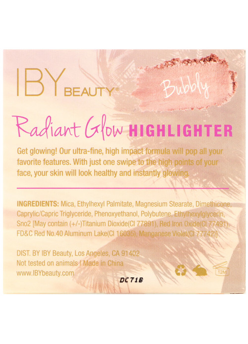 IBY Beauty, Radiant Glow Highlighter, Bubbly, 0.17 oz (5 g)