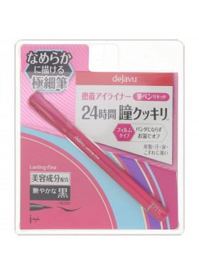 Imju, Dejavu, Lasting-Fine Brush Liquid Eyeliner, Glossy Black, 0.03 fl oz (0.91 g)