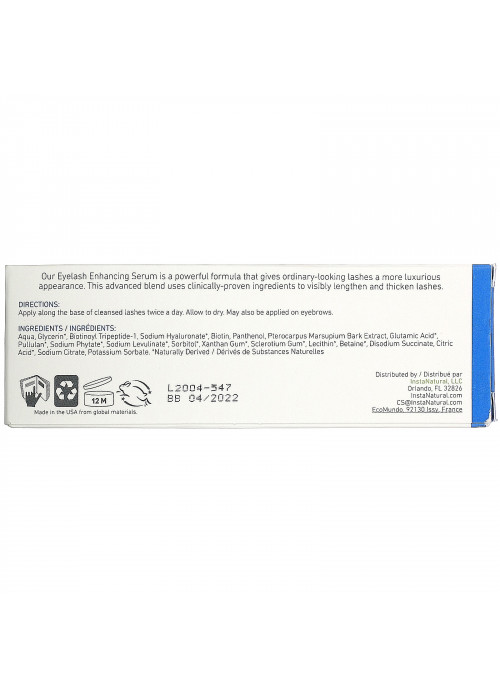 InstaNatural, Eyelash Enhancing Serum, 0.35 fl oz (10 ml)