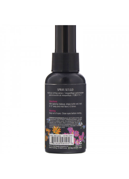 J.Cat Beauty, Matte Make Up Setting Spray, SS101 Wildflowers, 2.8 fl oz (80 ml)